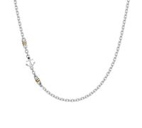 Luca Barra Collana da Uomo in Acciaio, con Ciondolo Ancora e Dettagli Dorati, Modello CL376