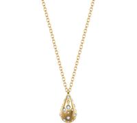 Luca Barra COLLANA DONNA GOCCIA IN ACCIAIO E IP GOLD CON CRISTALLI BIANCHI