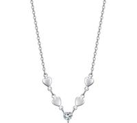 Luca Barra COLLANA DONNA IN ACCIAIO CON CUORI E ZIRCONI BIANCHI