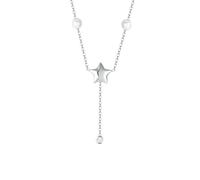 Luca Barra Collana Donna in Acciaio con Stella e Perle, Modello CK2262