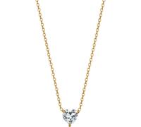 Luca Barra COLLANA DONNA IN ACCIAIO E IP GOLD CON CUORE CRISTALLO BIANCO