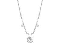 Luca Barra Collana Donna in Acciaio Inossidabile con Ciondolo Albero della Vita, Argento, 45 cm, Stile Contemporaneo
