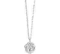 Collana Donna Luca Barra CK2068 In Acciaio Con Rosa Girevole