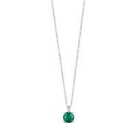Luca Barra COLLANA DONNA IN ACCIAIO ZIRCONE VERDE