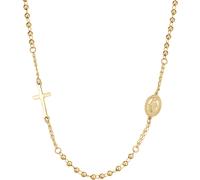 Luca Barra COLLANA DONNA ROSARIO IN ACCIAIO IP GOLD