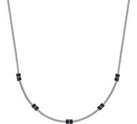 Luca Barra COLLANA UOMO IN ACCIAIO CON ELEMENTI IP NERO E SILVER