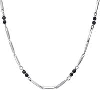 Luca Barra COLLANA UOMO IN ACCIAIO CON PIETRE AGATA