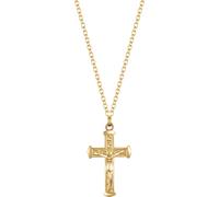 Luca Barra COLLANA UOMO IN ACCIAIO E IP GOLD CON CROCIFISSO IP GOLD