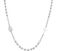 Luca Barra COLLANA UOMO ROSARIO IN ACCIAIO