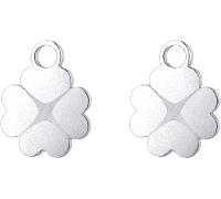 Luca Barra COPPIA DI CHARM QUADRIFOGLIO IN ACCIAIO, Oro