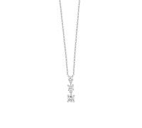 Luca barra Elegant steel Collana with clear zircons CK2161