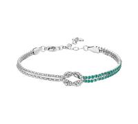 Luca Barra - Luca Barra bracciale donna in acciaio con nodo e zirconi verdi BK2913 - BK2913