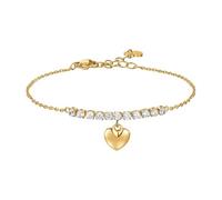 Luca Barra - Luca Barra bracciale donna in acciaio ip gold con cuore e zirconi bianchi BK2920 - BK2920