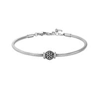 Luca Barra - Luca Barra bracciale uomo in acciaio con elemento con smalto nero BA1900 - BA1900