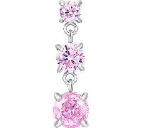 Luca Barra MONO ORECCHINO DONNA IN ACCIAIO CON ZIRCONI ROSA