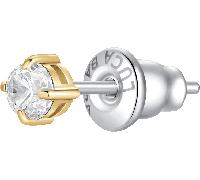 Luca Barra MONO ORECCHINO DONNA IN ACCIAIO IP GOLD CON ZIRCONE BIANCO