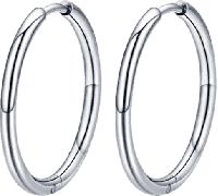 Orecchini da donna di Luca Barra. Orecchini in acciaio dorato. Diametro: 24 mm. La referenza è ok1126