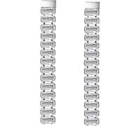 Orecchini da donna di Luca Barra. Orecchini in acciaio con cristalli bianchi. Lunghezza: 3,8 cm. La referenza è OK1186