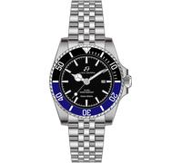Luca Barra OROLOGIO CON CASSA IN ACCIAIO QUADRANTE NERO GHIERA NERA E BLU