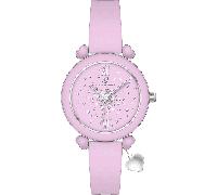 Luca Barra OROLOGIO DONNA IN SILICONE LILLA E CRISTALLI BIANCHI