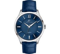 Luca Barra OROLOGIO UOMO IN ACCIAIO CINTURINO PELLE BLU