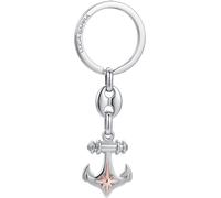 Luca Barra PORTACHIAVI UOMO IN ACCIAIO ANCORA E ROSA DEI VENTI