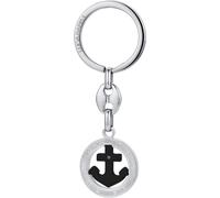 Luca Barra PORTACHIAVI UOMO IN ACCIAIO ANCORA IP NERO