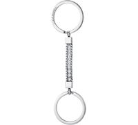 Luca Barra PORTACHIAVI UOMO IN ACCIAIO ELEMENTO CON CRISTALLI BIANCH