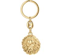 Luca Barra PORTACHIAVI UOMO IN ACCIAIO IP GOLD TESTA DI LEONE