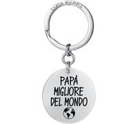 Luca Barra PORTACHIAVI UOMO IN ACCIAIO PAPA' MIGLIORE AL MONDO