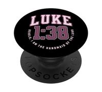 Luca Ecco l'ancella del Signore Versetti della Bibbia Cattolica PopSockets PopGrip Adesivo