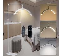 Luca LED a mezza luna da 48 W con telecomando, luci da pavimento per saloni di bellezza, luci per tatuaggi e ciglia, lampada da terra ad arco a LED per estensioni delle ciglia, cura della