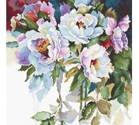 Rose bianche - Kit punto croce Luca-S