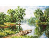 Luca-S B548 - Set punto croce Cooler Ort in cotone, multicolore, 48 x 32,5 cm