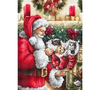 Luca-S B602 Santa Claus-Cross Stitch Kit Set per Punto Croce, Multicolore, 32x24cm