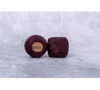 Luca-S Filo da ricamo in cotone perlato, misura 8, 100% cotone egiziano per uncinetto, filato per ricamo a punto croce, certificato Oeko TEX, 10 grammi per gomitolo colore 100