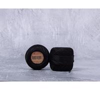 Luca-S Filo da ricamo in cotone perlato, misura 8, 100% cotone egiziano per uncinetto, filato per ricamo a punto croce, certificato Oeko TEX, 10 grammi per gomitolo, colore nero