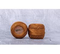 Luca-S Filo da ricamo in cotone perlato, misura 8, 100% cotone egiziano per uncinetto, filato per ricamo a punto croce, certificato Oeko TEX, 10 grammi per gomitolo colore 350