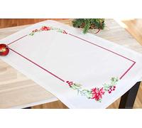 Luca-S FM001 - Set per punto croce, motivo: stella di Natale, in cotone, multicolore, 38 x 65 cm