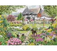 Kit punto croce Luca-S "Gold Collection Cottage Garden", conteggio, fai da te, 4