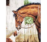 Luca-S Jäger und Foxhound Kit Punto Croce, Cotone, Multicolore, 28,5x35cm