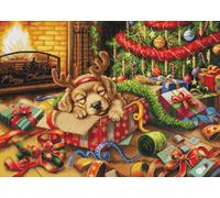 Luca-S kit per il punto croce contato "Babbo Natale piccolo combinaguai", 44x32