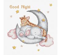 Luca-S - Kit per punto croce con schema numerato, motivo: buonanotte