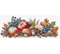 Luca-S Kit per punto croce Gold - Autumn Harvest, BU5071, kit per punto croce contato, per adulti, kit per ricamo e cucito