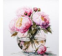 Luca-S kit punto croce "Bouquet di Peonie", 29x31cm