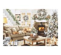 Luca-S Set punto croce "Dreams of White Christmas", schema di conteggio, 50x34cm