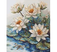 Luca-S kit punto croce contato "Lago con ninfee", 25x30cm