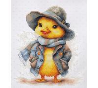Luca-S Kit per punto croce The Detective Duck, B1416, kit per punto croce per adulti, kit per ricamo e cucito