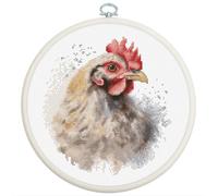 Luca-S Kit per ricamo a punto croce con telaio per ricamo Il pollo