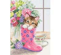 Luca-S Kit punto croce Bel gattino B2390 23 x 32 cm